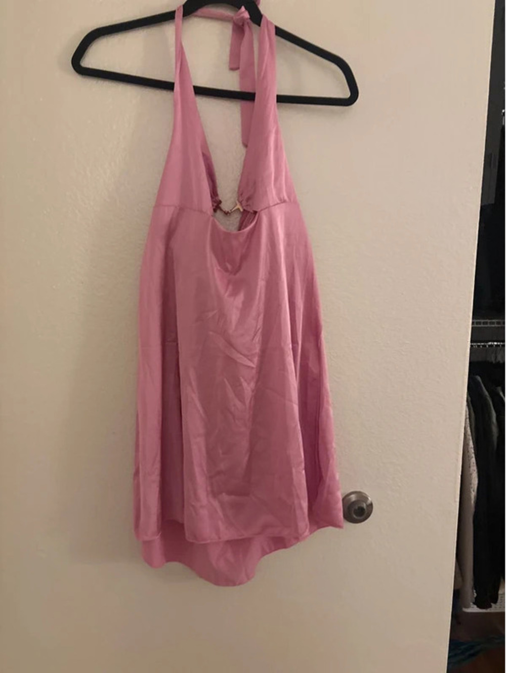 Pink halter top dress size medium